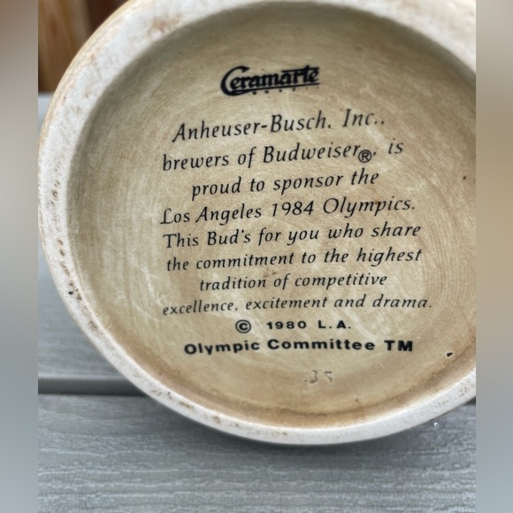 1984 LA Summer Olympics games Budweiser Stein beer Mug collectible holiday gift - Picture 10 of 12